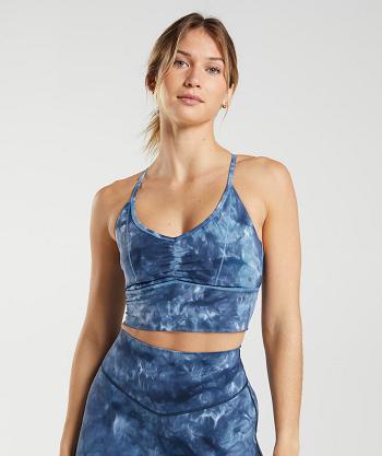 Gymshark Elevate Longline Sport Bh Dam Blå | SE 2862LIS